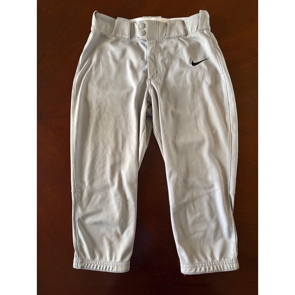 Nike Team Baseball Knickers Style Pants in Gray Size Boys Youth Small - Picture 2 of 12